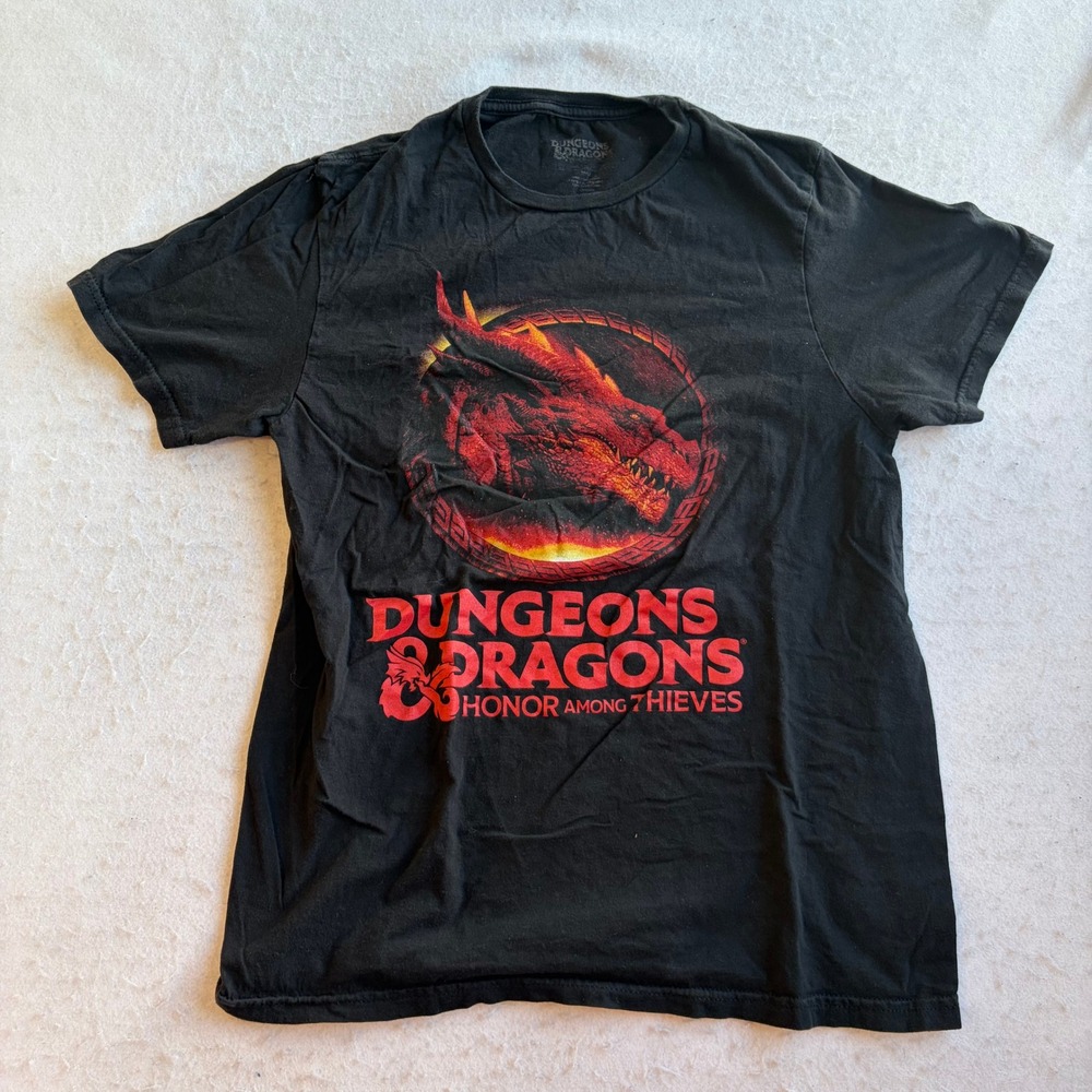 Dungeons & Dragons T-Shirt Mens M Black Honor Among Thieves Graphic Movie Promo